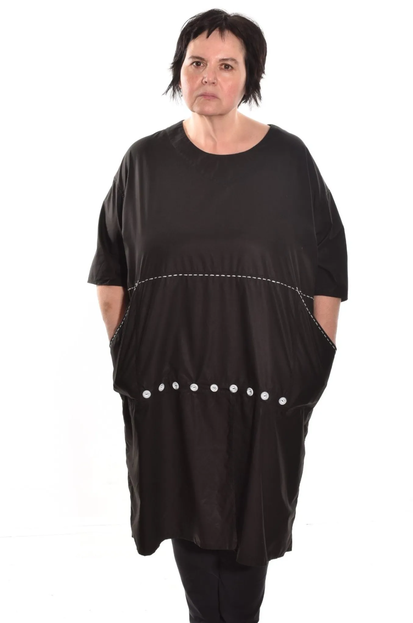 Cheyenne. Button Detail Tunic Dress.