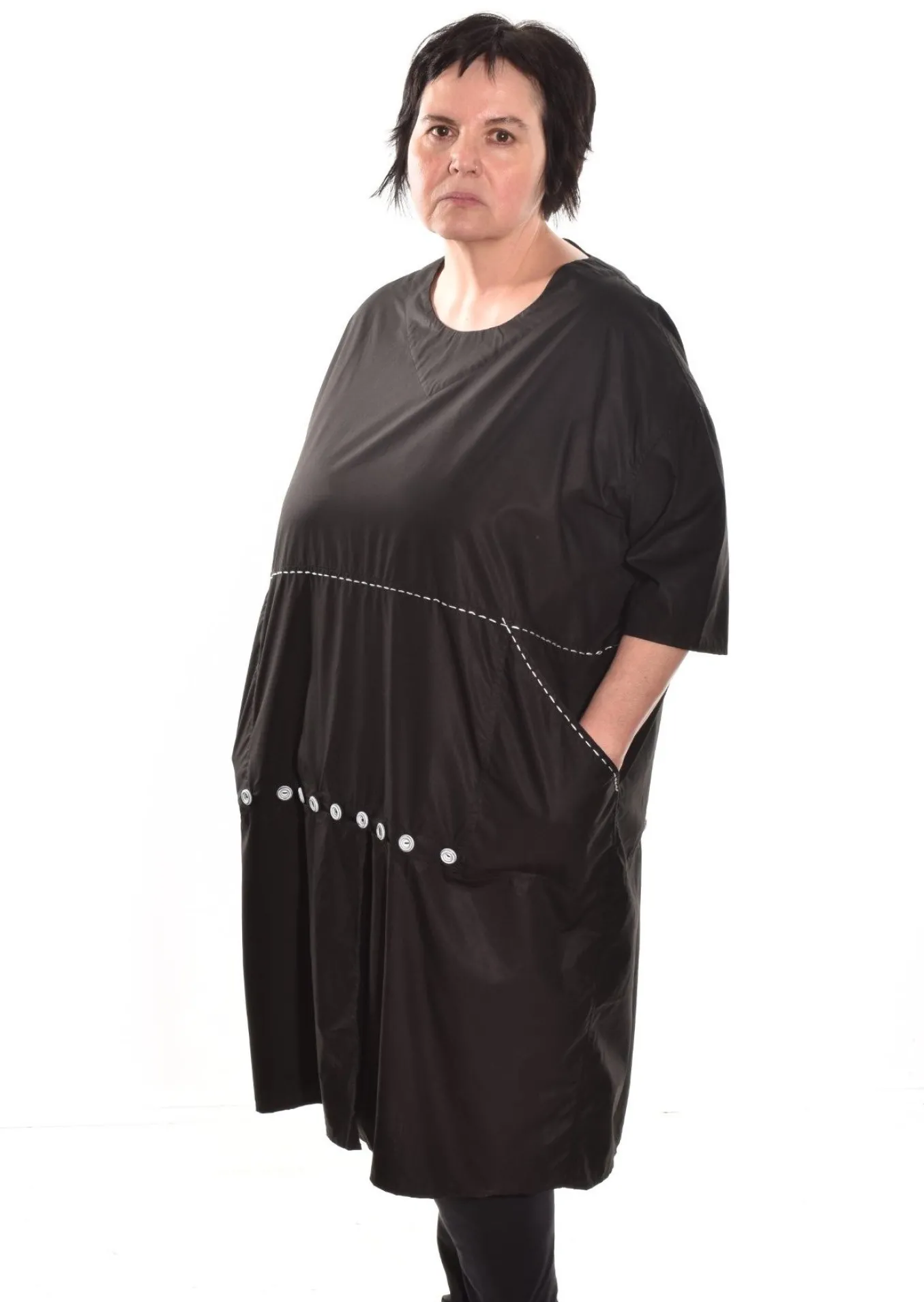 Cheyenne. Button Detail Tunic Dress.