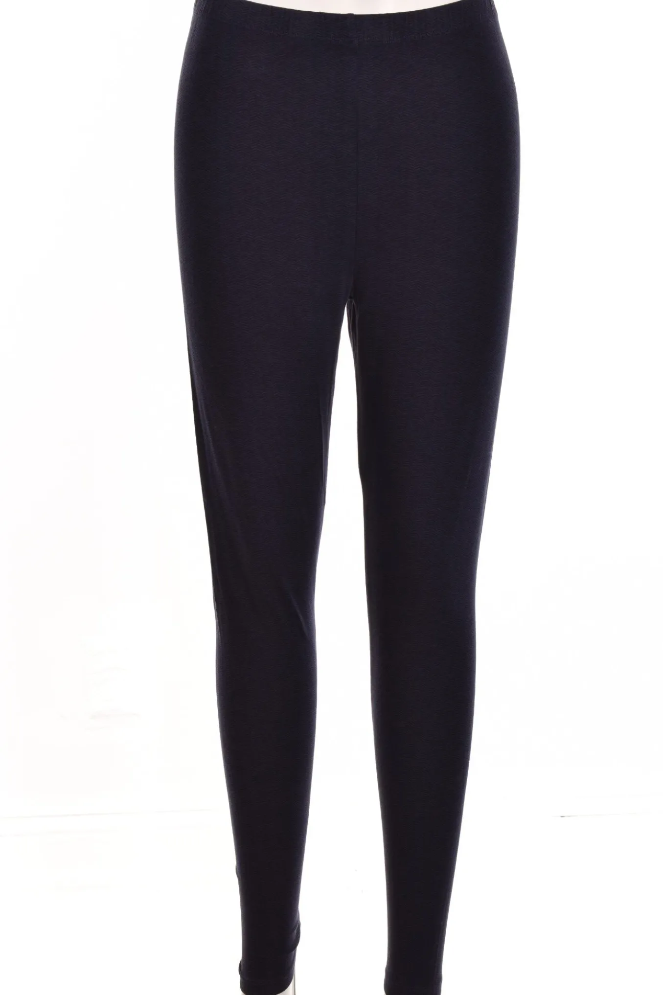 Prairie Cotton. High Rise Leggings. In Herringbone Navy/Black.
