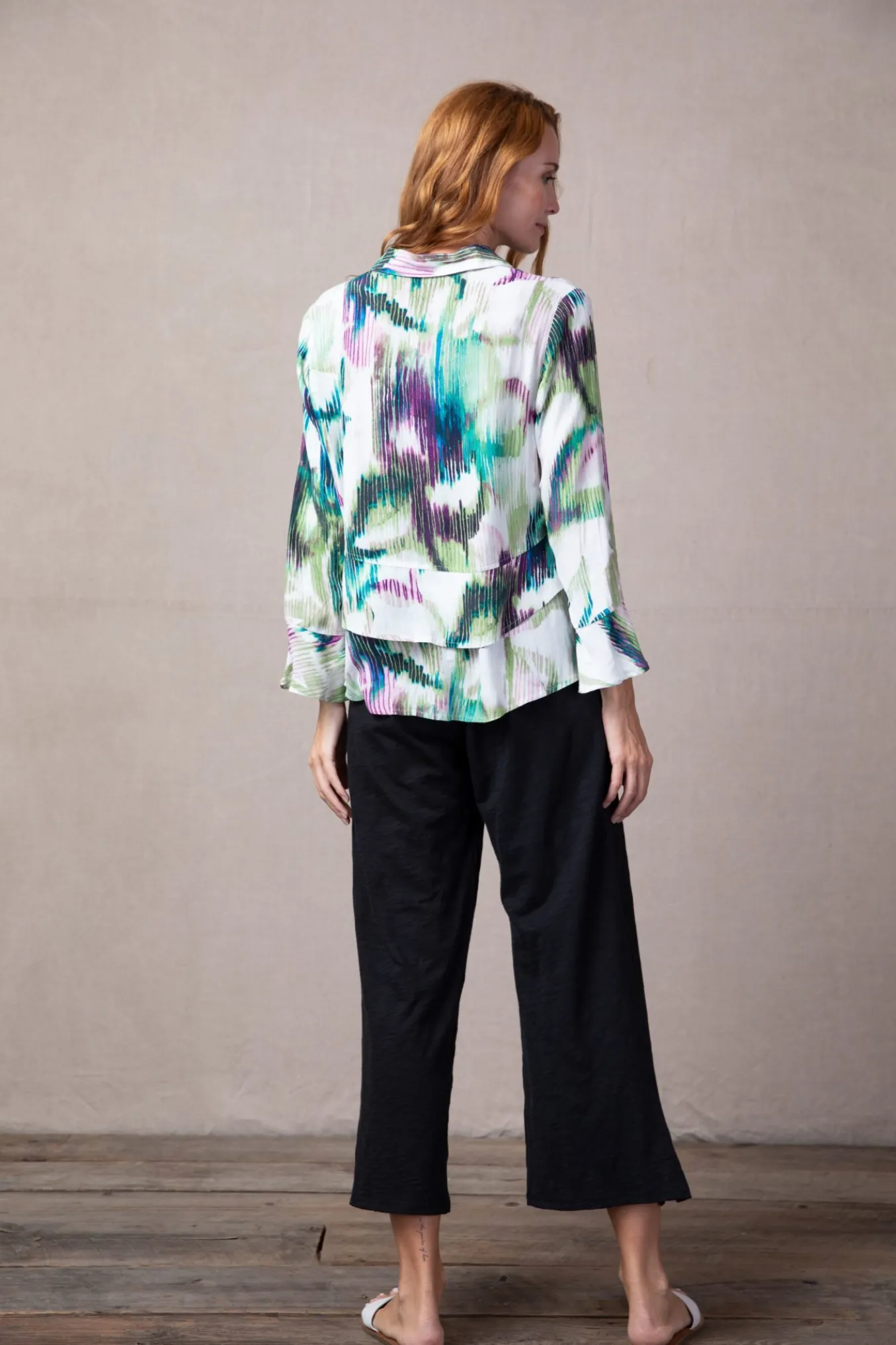 Habitat. Rain Floral Flounce Shirt.