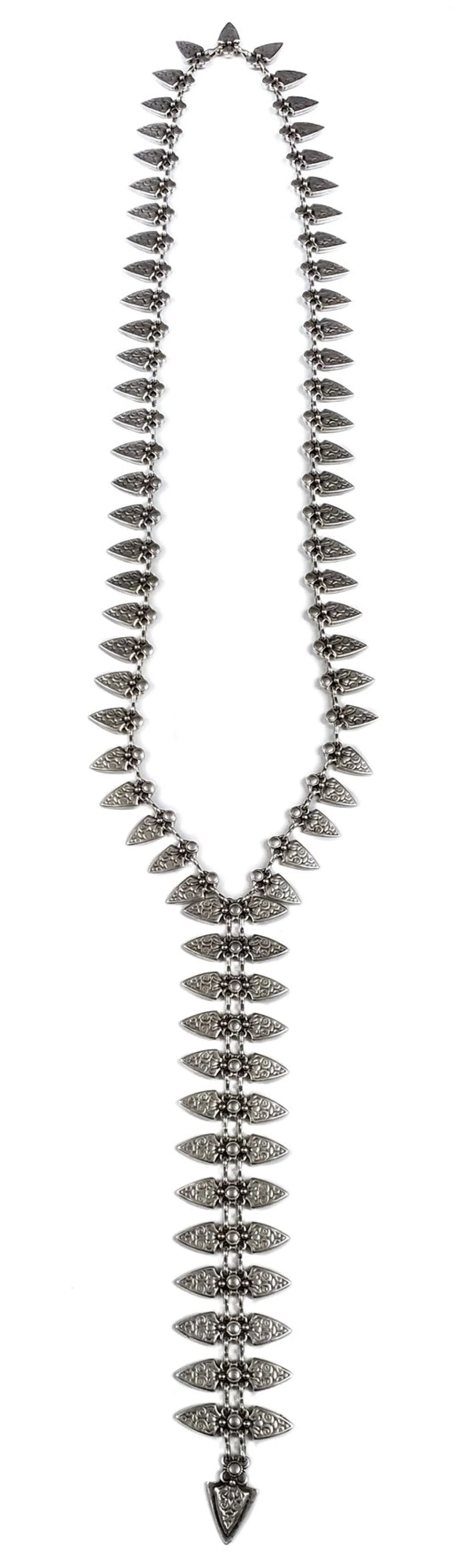 Chanour. Pewter Necklace. #1747.