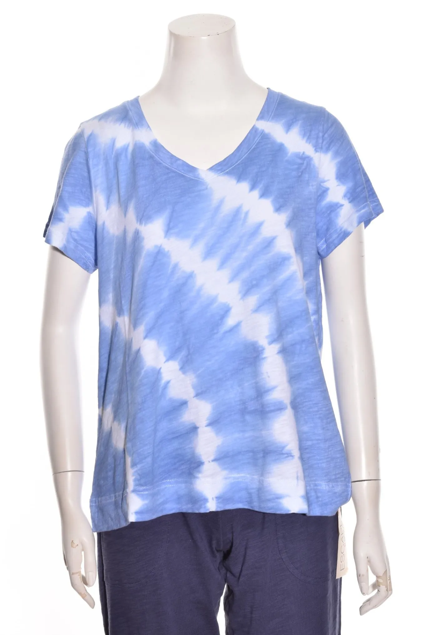Escape By Habitat. Tie Dye Slub V-Neck Tee.