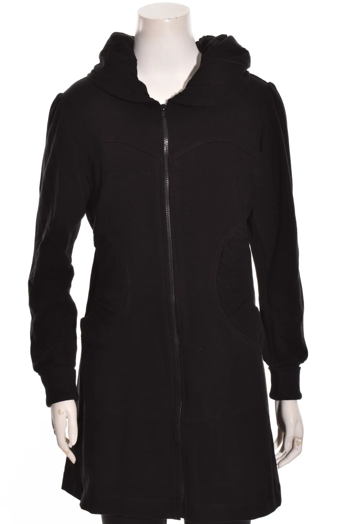 Color Me Cotton. Zip Front Long Hoodie.