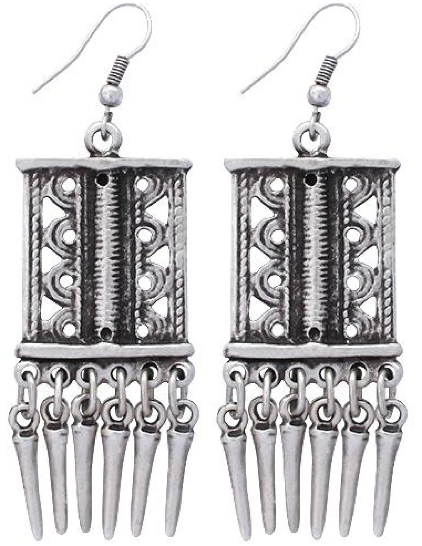 Chanour. Pewter Earrings. #Ne1149.
