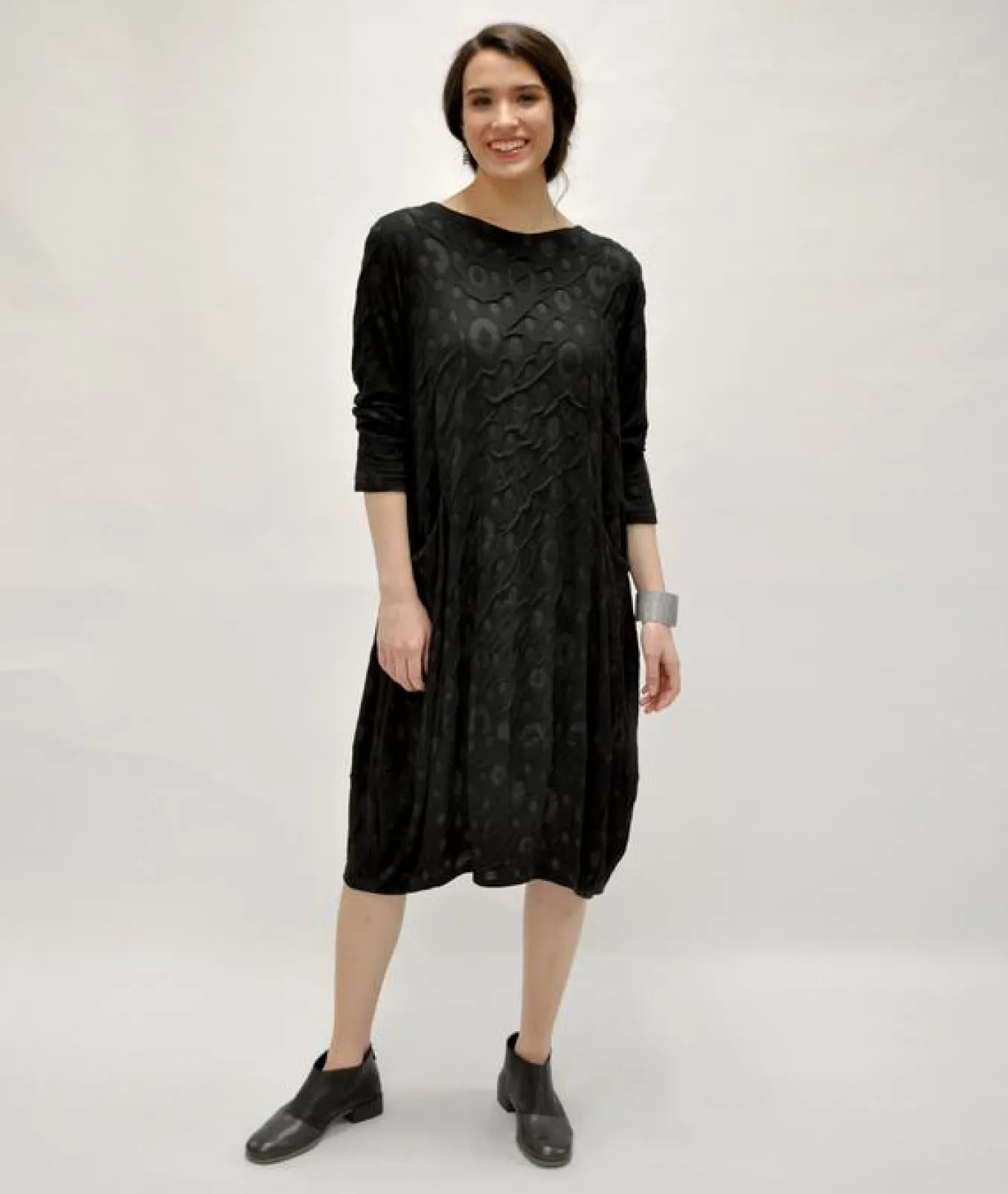 Niche. Vail Dress. Crazy Dot Knit.