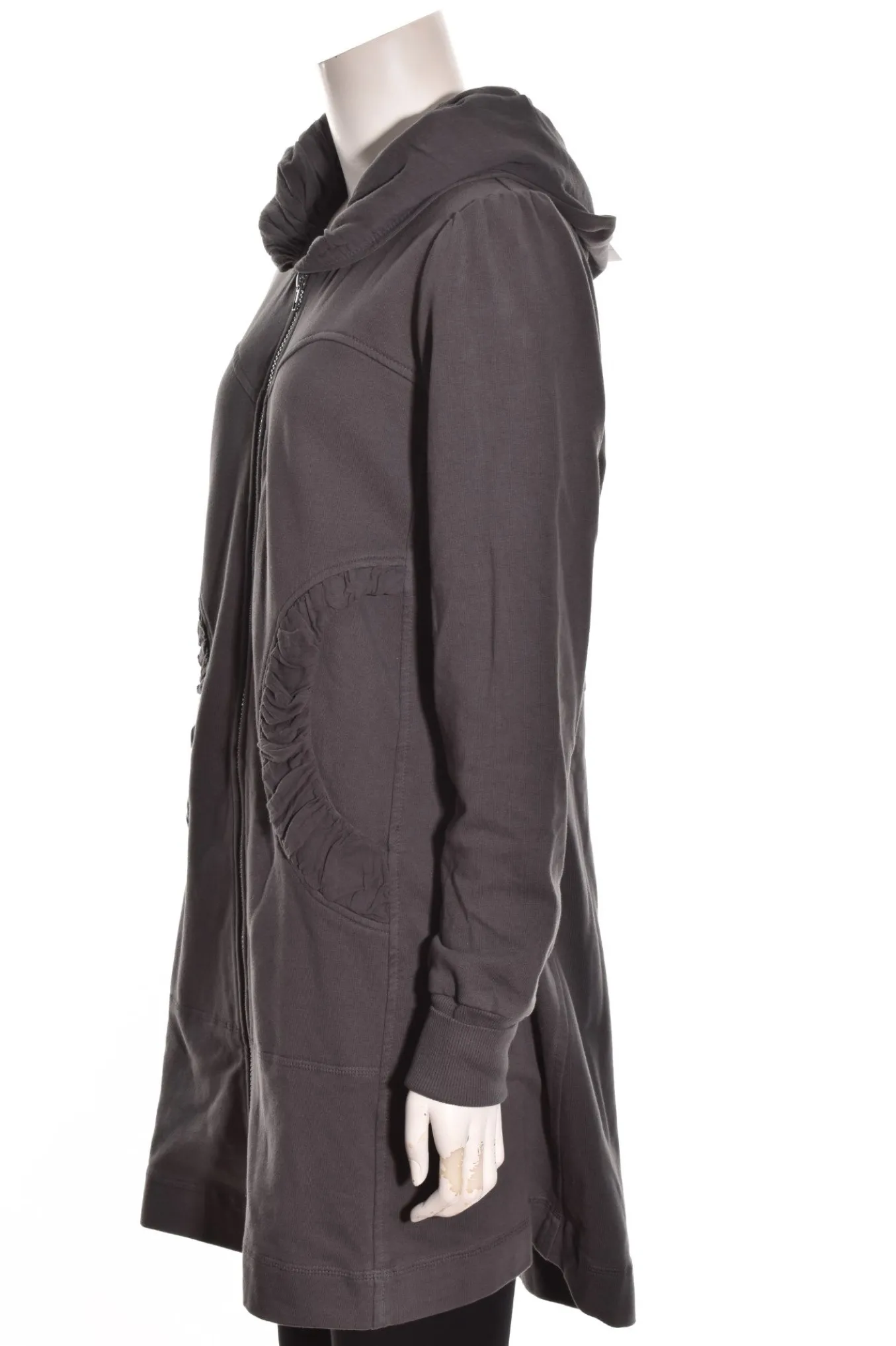 Color Me Cotton. Zip Front Long Hoodie.