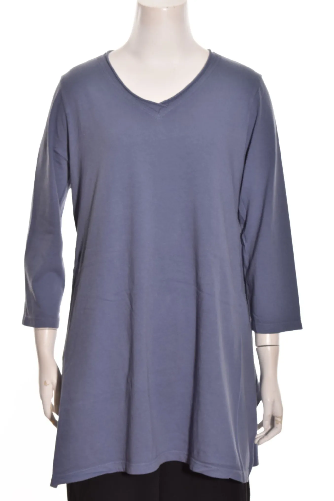 Prairie Cotton. Relaxed 3/4 Sleeve A-Line Tunic.