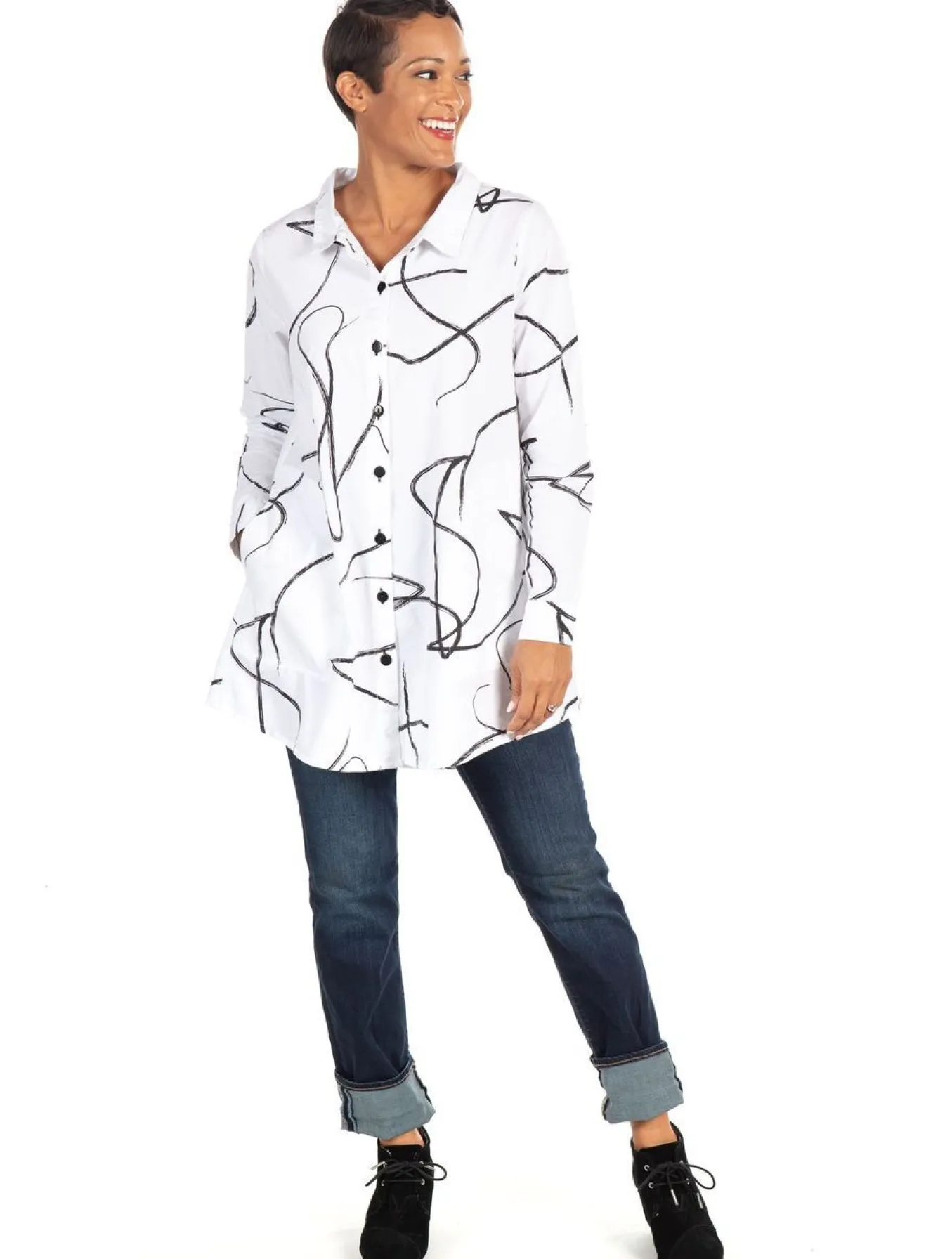 Snapdragon And Twig. Waverly Tunic.