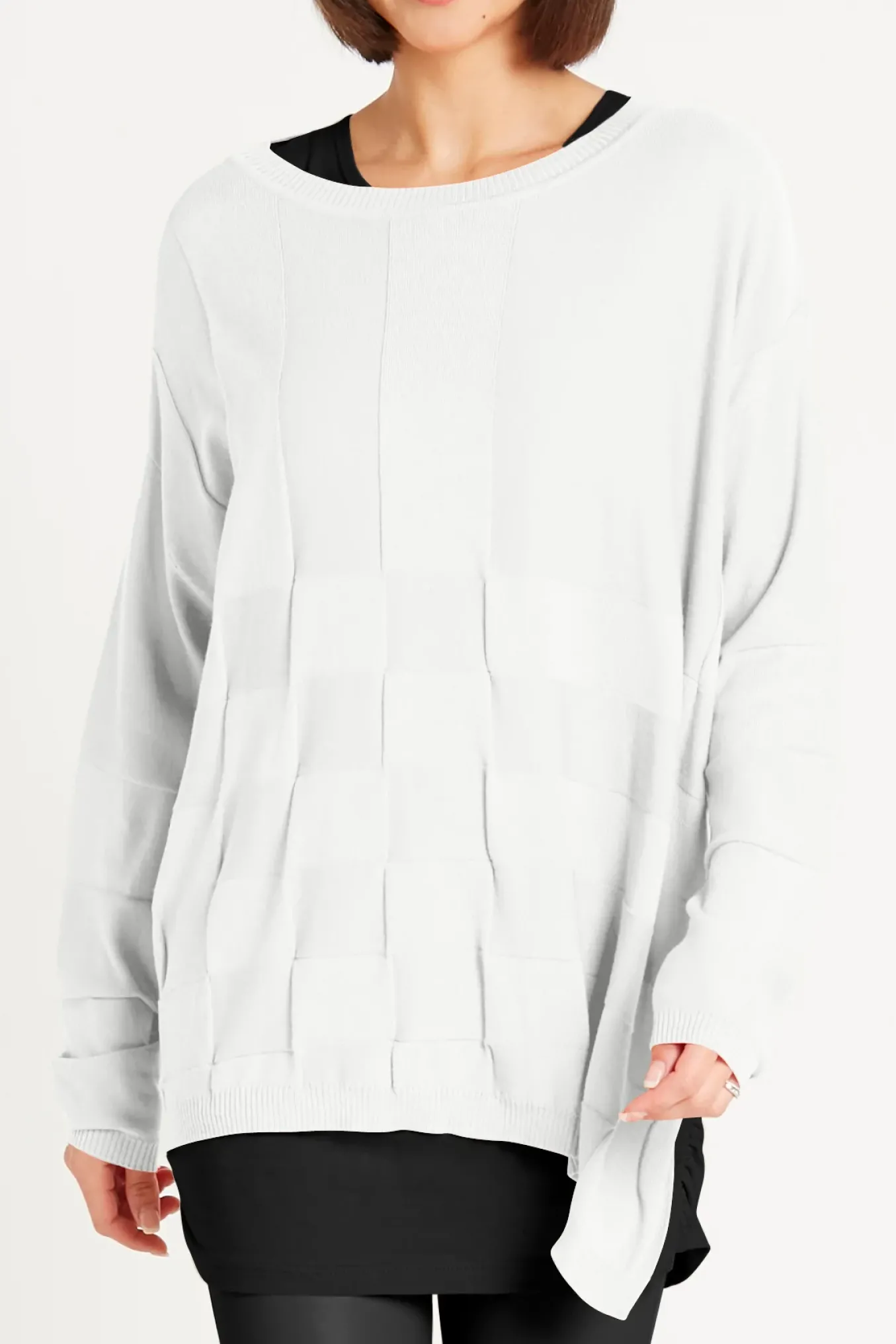 Planet. One Size Nu Box Weave Sweater.