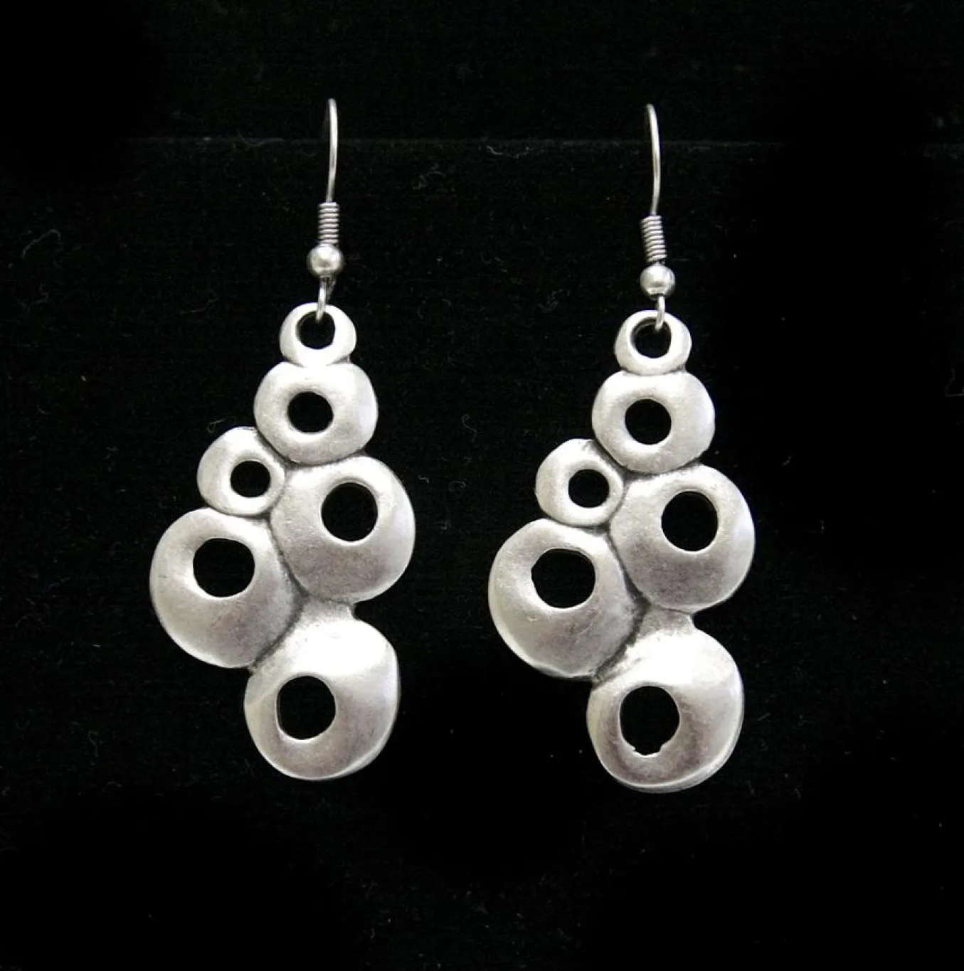 Chanour. Pewter Earrings. #4552.