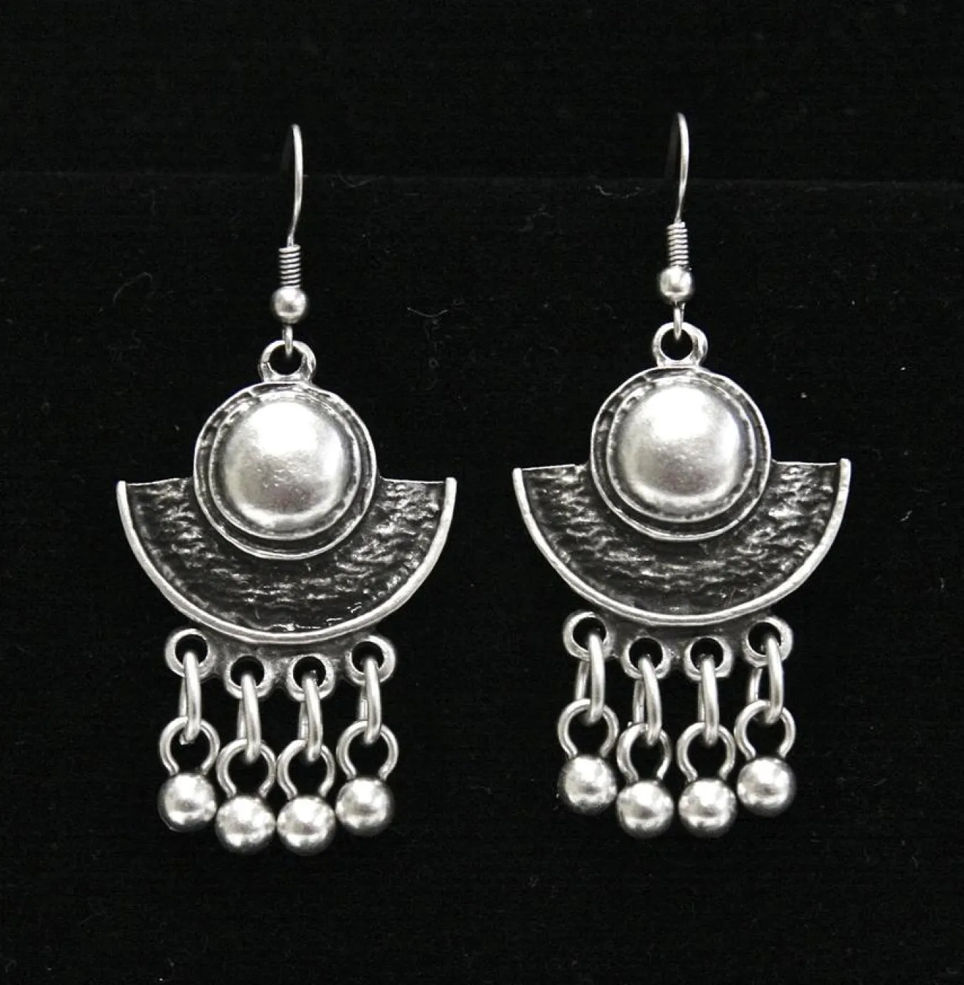 Chanour. Pewter Earrings. #5011.