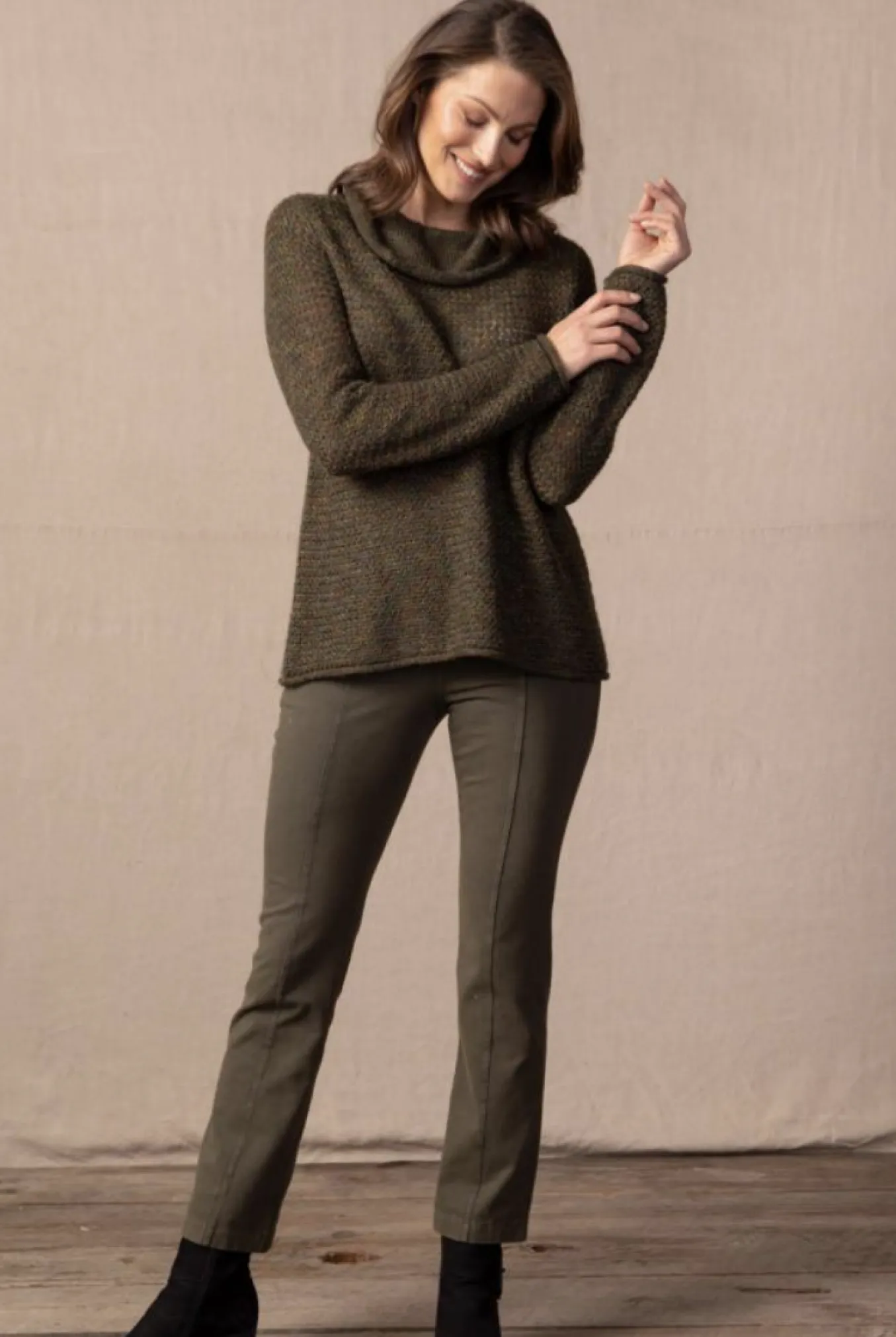 Habitat. Fall Foliage Cowl Pullover Sweater.