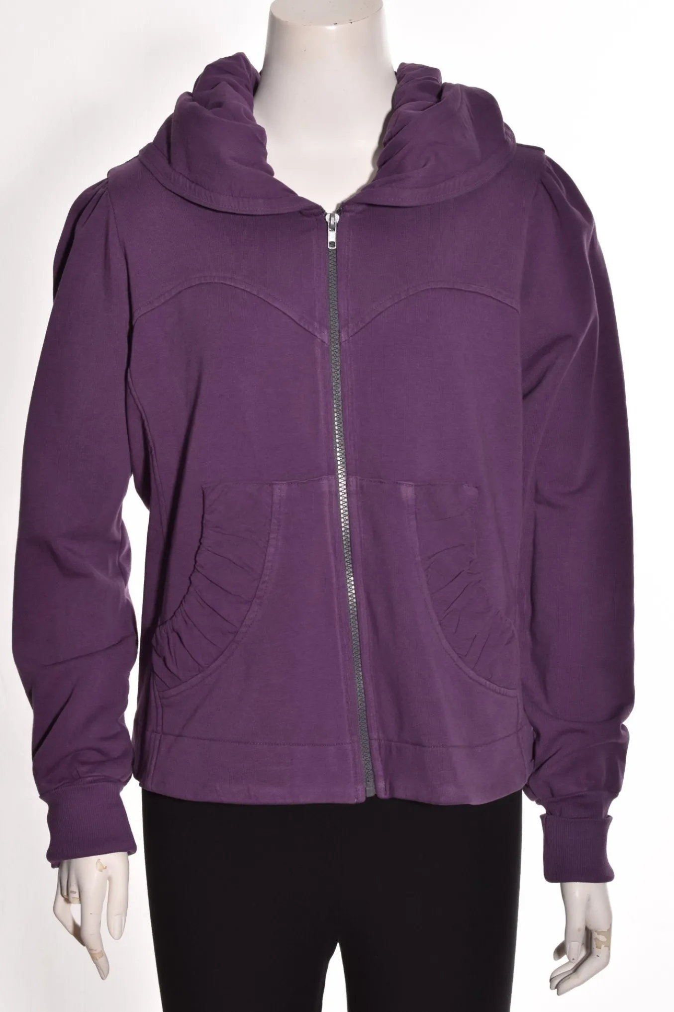 Color Me Cotton. Zip Front Short Hoodie.