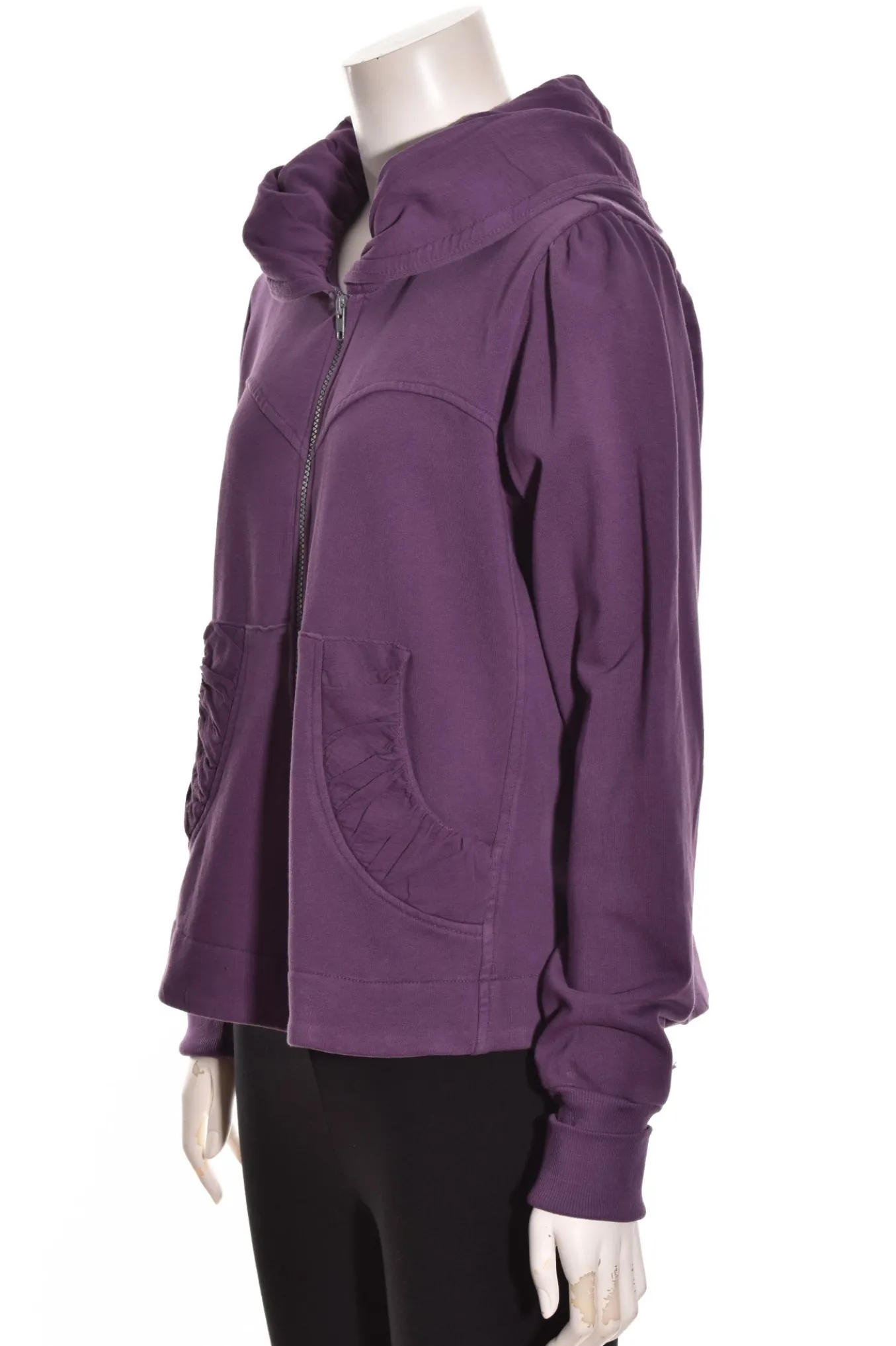 Color Me Cotton. Zip Front Short Hoodie.